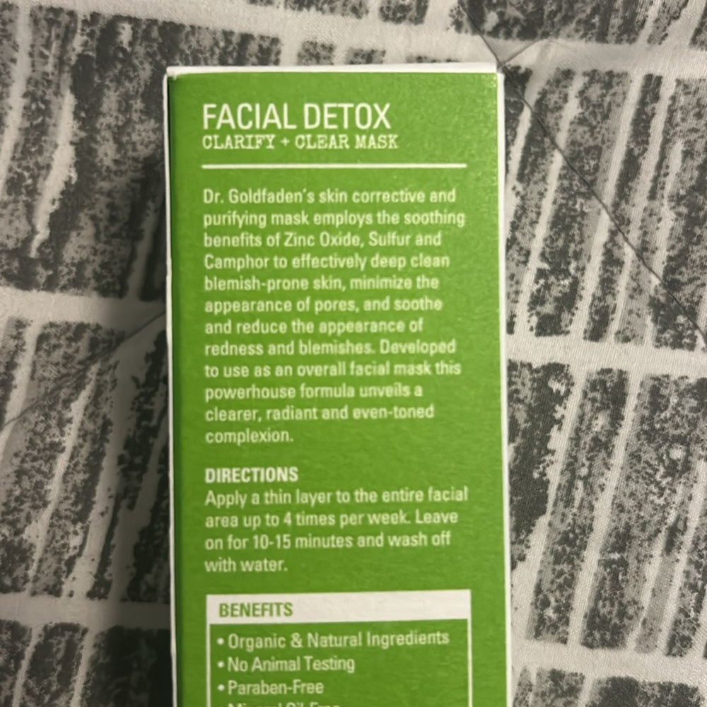 GOLDFADEN MD Facial Detox Clarify and Clear Mask 2fl oz/ 60 mL - Picture 6 of 9